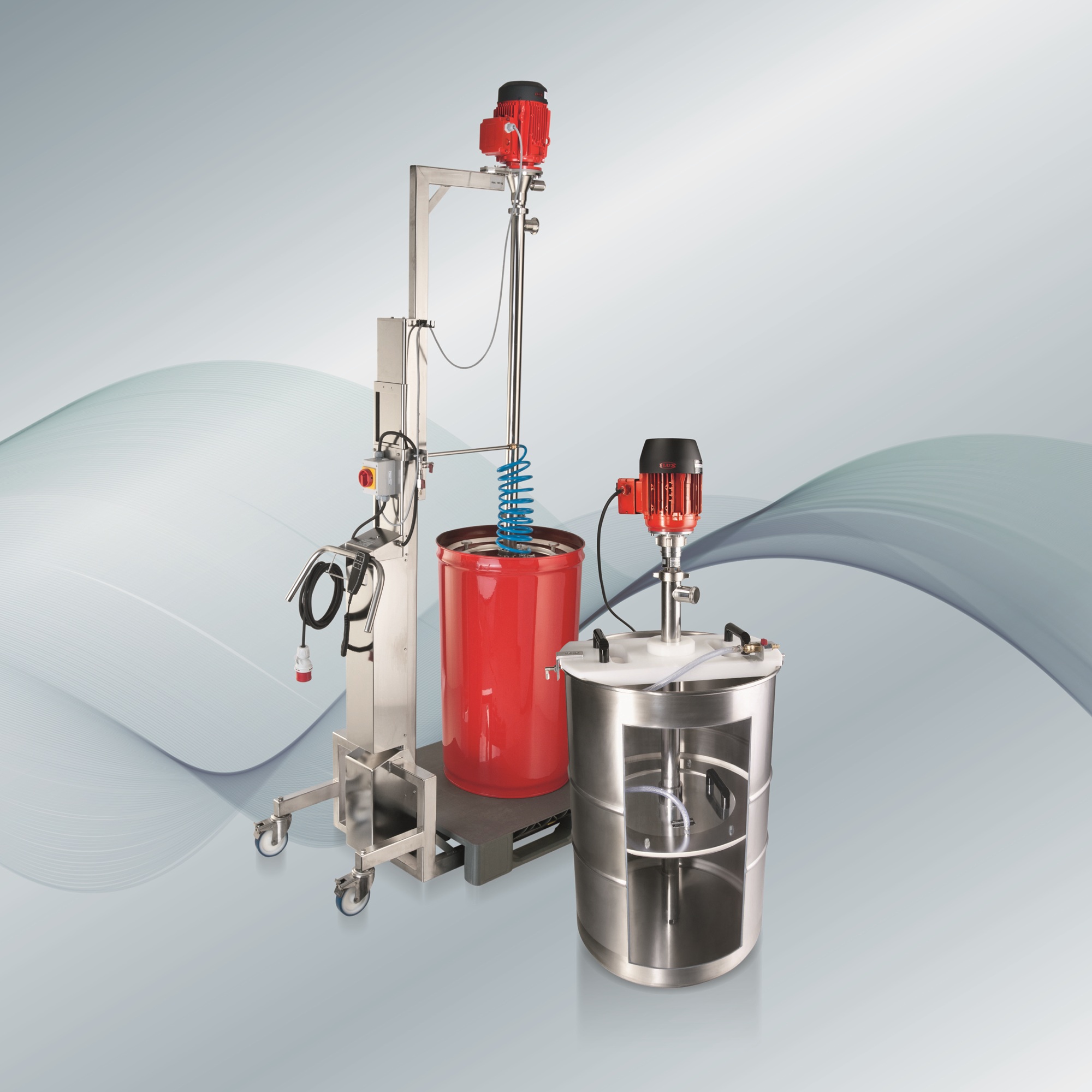 Drum emptying systems