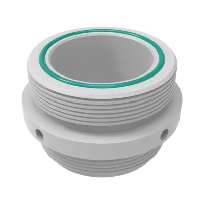 Threaded ring for fume gland