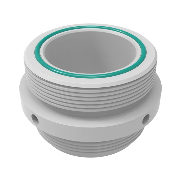 Threaded ring for fume gland