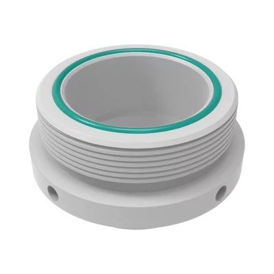 Threaded ring for fume gland