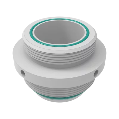 Threaded ring for fume gland