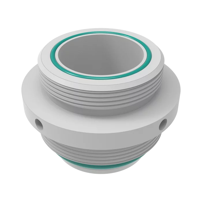 Threaded ring for fume gland