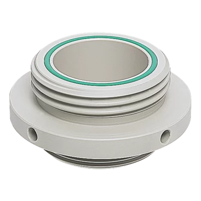 Threaded ring for fume gland
