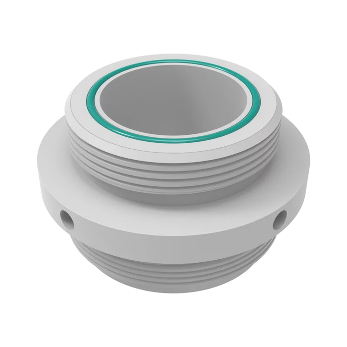 Threaded ring for fume gland