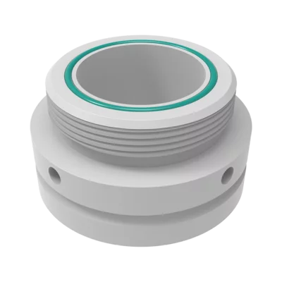 Threaded ring for fume gland