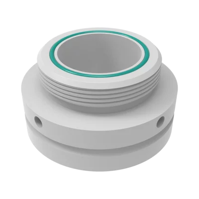 Threaded ring for fume gland