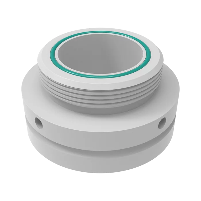 Threaded ring for fume gland