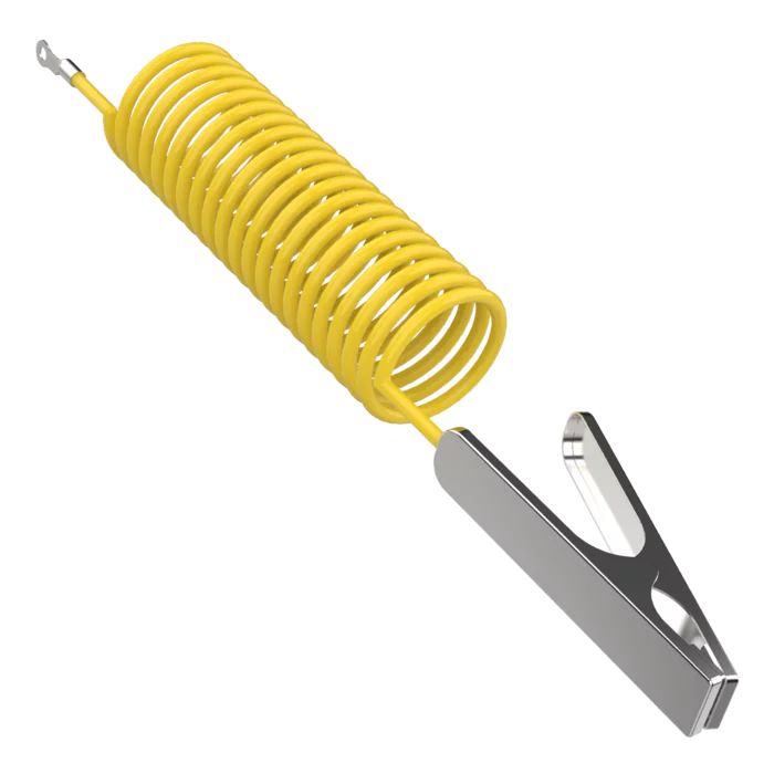 Earth cable with earth clamp