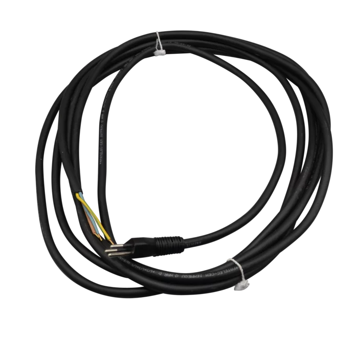 Power cable, black, L=5.3m110-240 V, 3x1, with plug